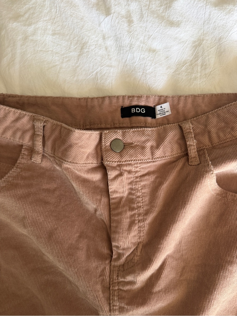BDG Urban Outfitters Dusty Rose Pink Baby Light Corduroy Mini Skirt Small 4 - Picture 4 of 4